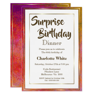 Surprise Birthday Dinner Invitation 5