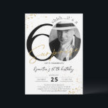 Surprise 60th Birthday Gold Photo Invitation<br><div class="desc">Surprise 60th Birthday Gold Photo Invitation is a part of the Birthday Invitations collection. This product features customizable photo section gold glitter sparkles. Done with decorative fonts. Explore more matching products in our store.</div>