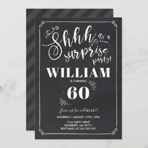 Surprise 60th Birthday Invitation Vintage Surprise
