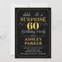 Surprise 60th Birthday Party - Black Gold