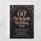 Surprise 60th Birthday Party - Black & Rose Gold