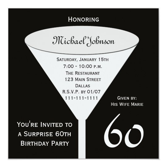 Surprise 60th Birthday Party invitation | Zazzle.com