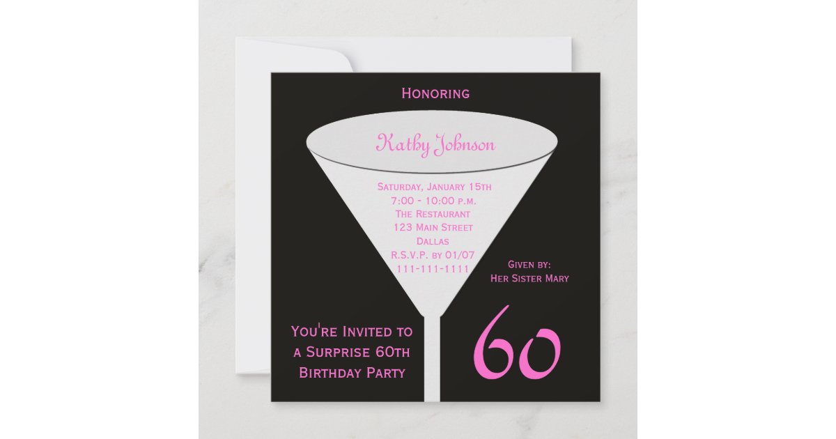 Surprise 60th Birthday Party Invitation | Zazzle