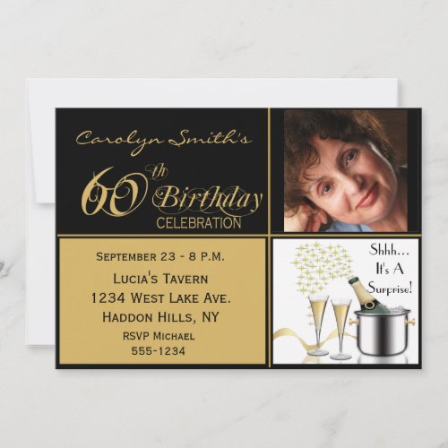Surprise 60th Birthday Party Invitations
