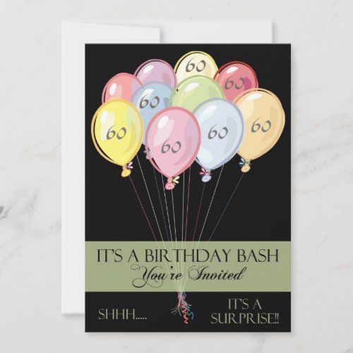 Surprise 60th Birthday Party Invitations