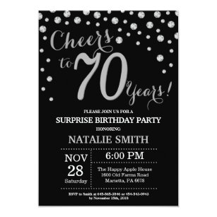 Black And Silver Birthday Invitations 4