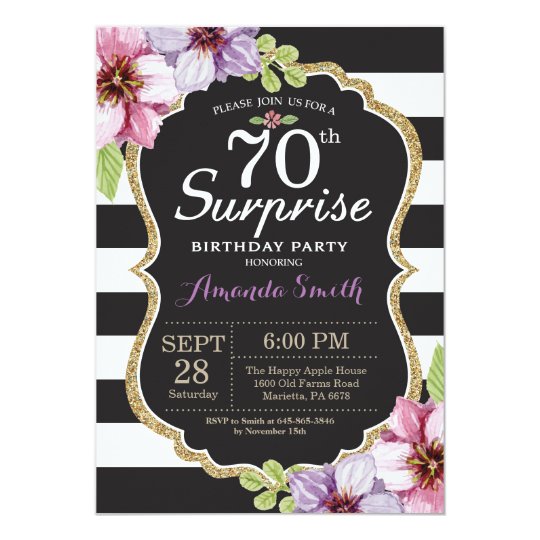 70Th Birthday Invitations For Her 2