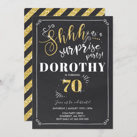 Surprise 70th Birthday Invitation Vintage Surprise | Zazzle.com