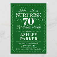 Surprise 70th Birthday Party - Green White