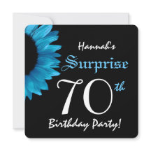 SURPRISE 70th Birthday Party Sunflower A01B