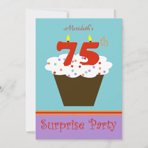 Surprise 75th Birthday Party Invitation