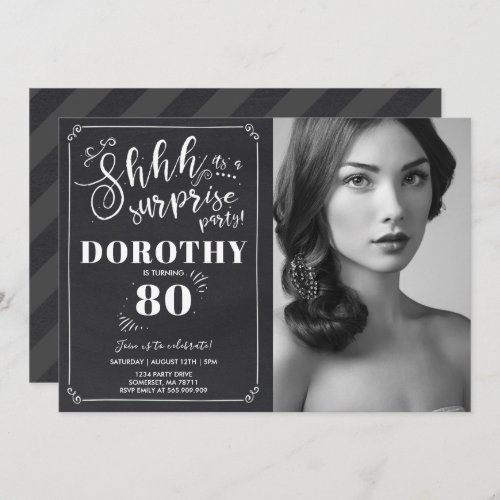 Surprise 80th Birthday Invitation Vintage Surprise