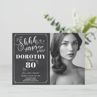 Surprise 80th Birthday Invitation Vintage Surprise | Zazzle