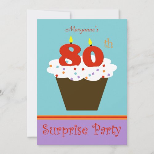 Surprise 80th Birthday Party Invitation