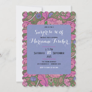 Surprise 80th birthday party retro botanical