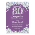 80th Elegant Lilac Pink Purple Roses Birthday Invitation | Zazzle.com