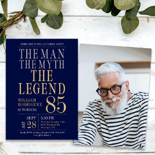 Surprise 85th Birthday The Man The Myth The Legend Invitation
