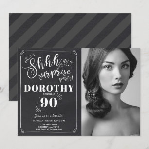 Surprise 90th Birthday Invitation Vintage Surprise