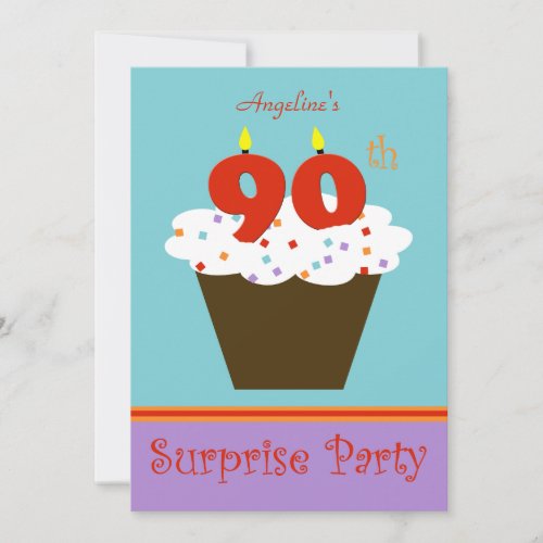 Surprise 90th Birthday Party Invitation