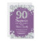 Surprise 90th Birthday Purple and Silver Diamond