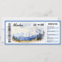 Surprise Alaska Boarding Pass Gift Certificate