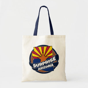 Surprise Arizona flag burst tote bag