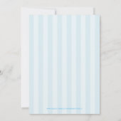 Surprise Baby Shower Blue Stripes Invitation (Back)