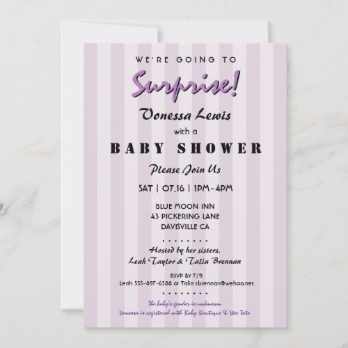 Surprise Baby Shower Gender Neutral Invitation