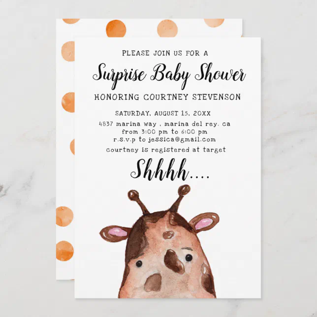 Surprise Baby Shower Invitation Zazzle