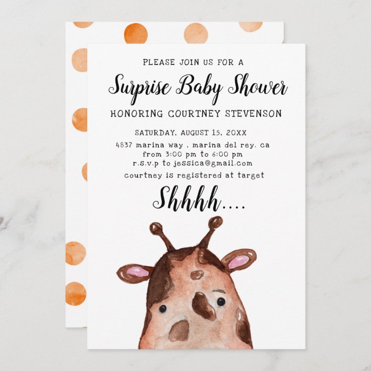 Surprise Baby Shower Invitation Zazzle