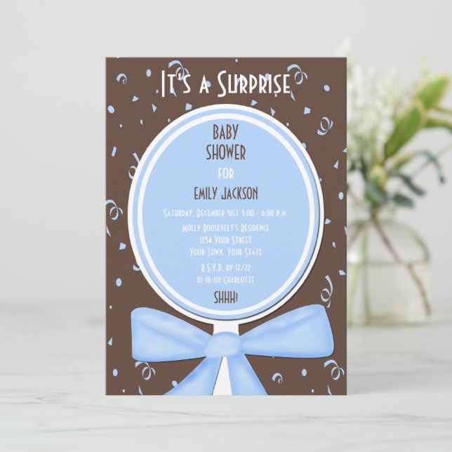 Surprise fashion baby shower invitation