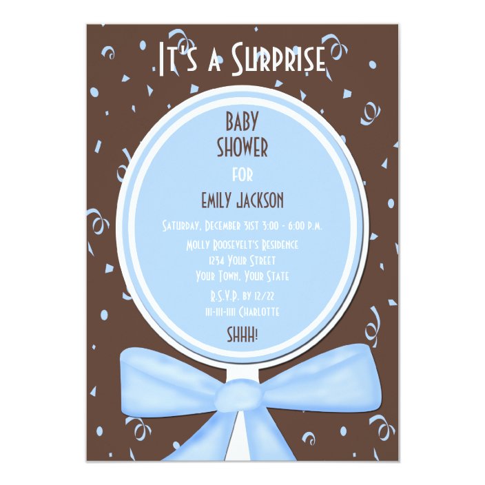 surprise baby shower invitation