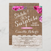 Surprise Baby Shower or Party Invitation Cards (Front/Back)