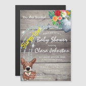 Surprise Baby Shower Thin Magnetic Invitation Card (Front/Back)