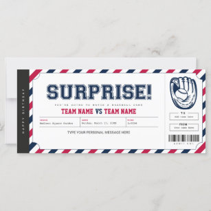 baseball ticket gift certificate templates