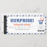 Surprise Basketball Game Stadium Gift Ticket<br><div class="desc">EDITABLE. A gift idea to surprise your loved one to a basketball game! This ticket template can be used for any occasion. Personalize yours today! For a custom design,  please send me a message</div>