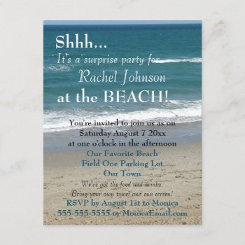 Surprise Beach Party Invitation by no_reason at Zazzle