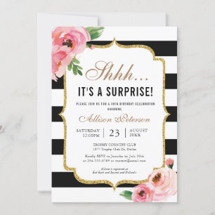 Surprise Birthday 40th, 50th, 60th Birthday Party Invitation