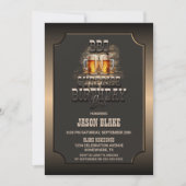 Surprise Birthday BBQ Beers Party Invitation (Front)