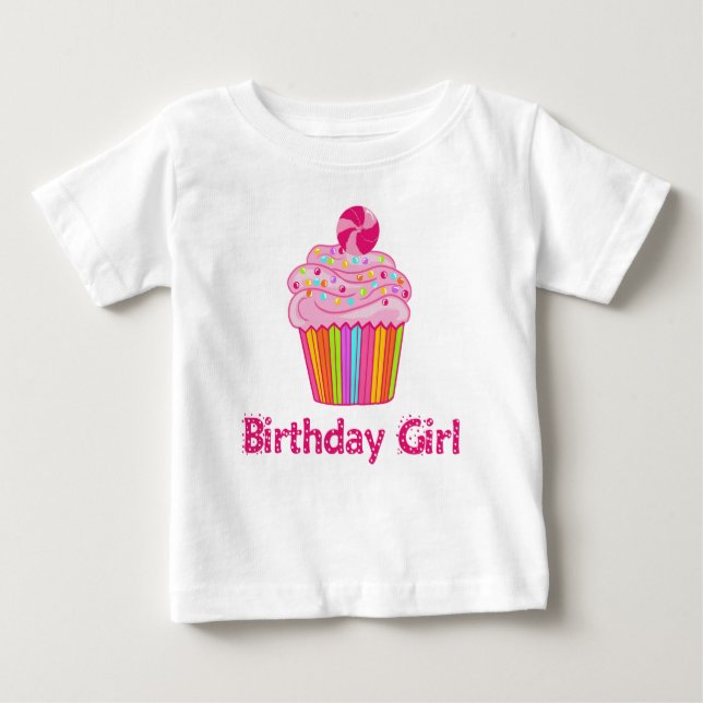 Surprise Birthday Cupcake Baby T-Shirt (Front)
