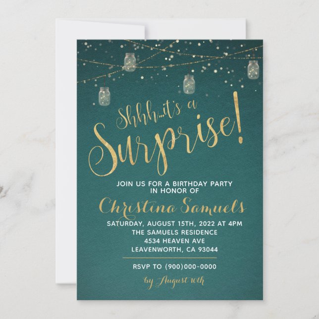 Surprise Birthday Invitation (Front)