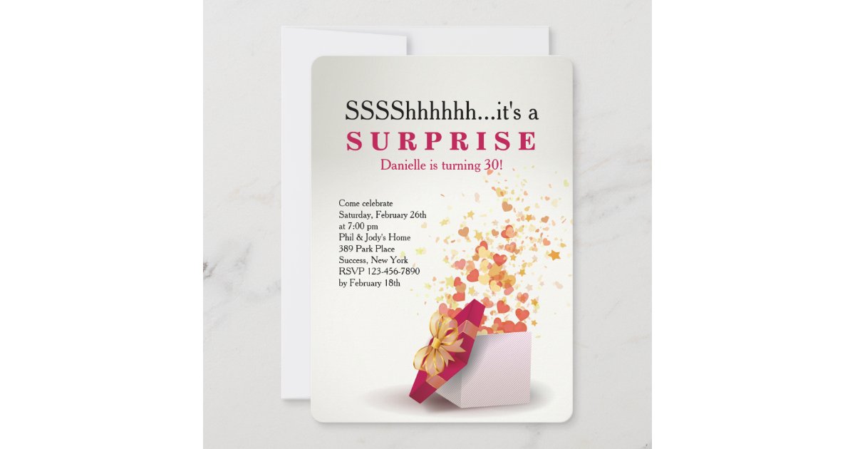 Surprise! Birthday Invitation | Zazzle