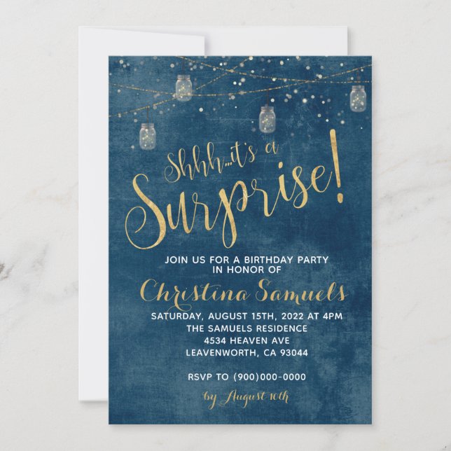 Surprise Birthday Invitation (Front)