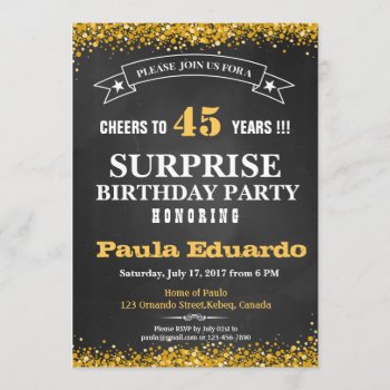 Surprise Birthday Invitation For Any Age by NellysPrint at Zazzle