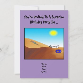 Surprise Birthday Invitation. Invitation by bad_Onions at Zazzle