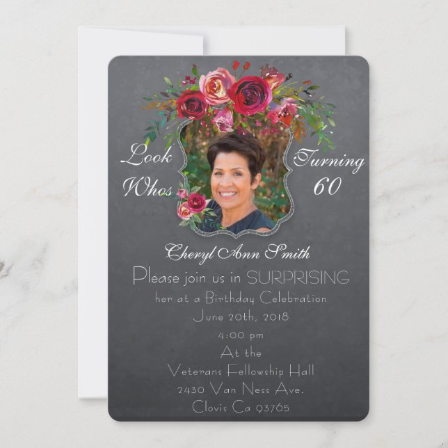 Surprise Birthday  Invitation - Womens #  Birthday (Front)