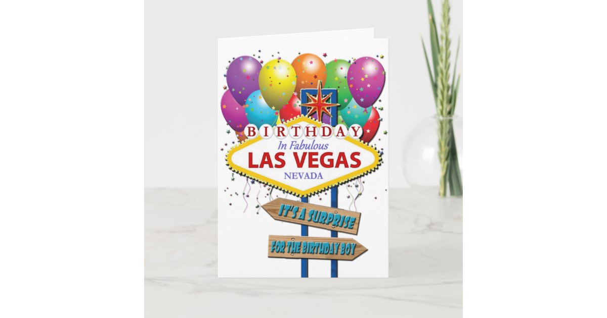 Surprise Birthday Las Vegas Card