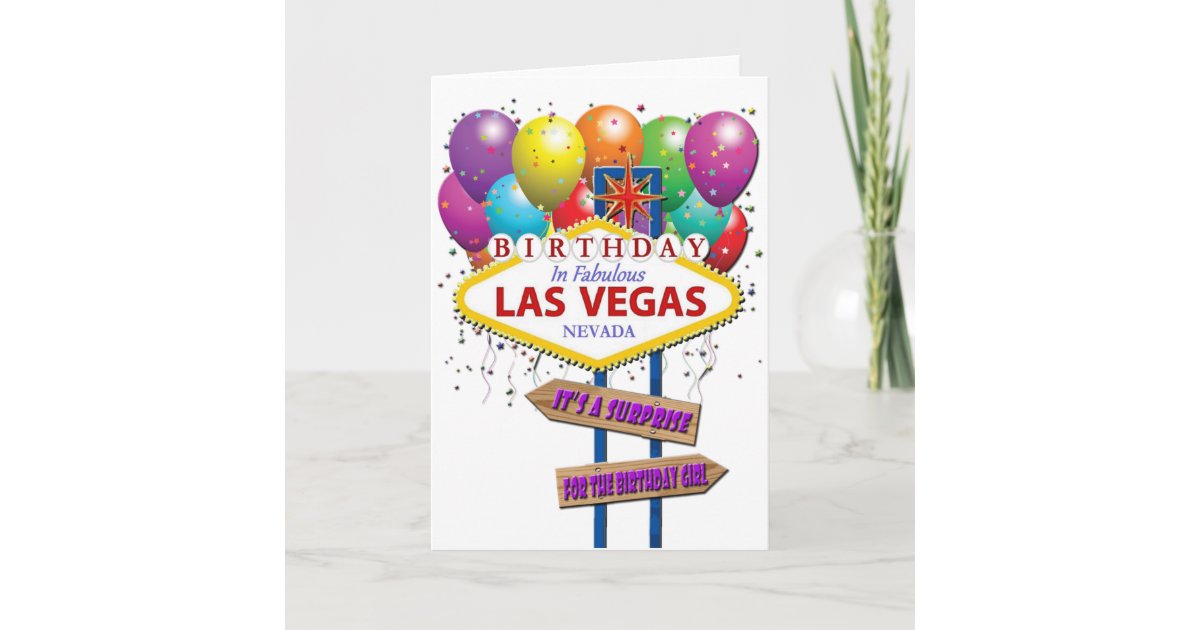Surprise Birthday Las Vegas Card