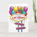 Surprise Birthday Las Vegas Card at Zazzle