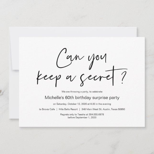 Surprise Birthday Party Celebration Invitation (Front)